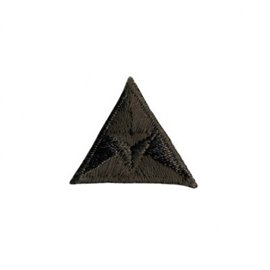 Ecusson thermocollant mouche triangle brodé marron 2x2cm
