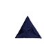 Ecusson thermocollant mouche triangle brodé bleu 2x2cm
