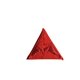 Ecusson thermocollant mouche triangle brodé rouge 2x2cm