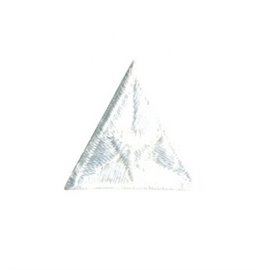 Ecusson thermocollant mouche triangle brodé blanc 2x2cm