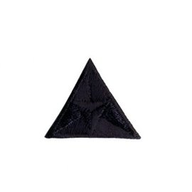 Ecusson thermocollant mouche triangle brodé gris foncé 2x2cm