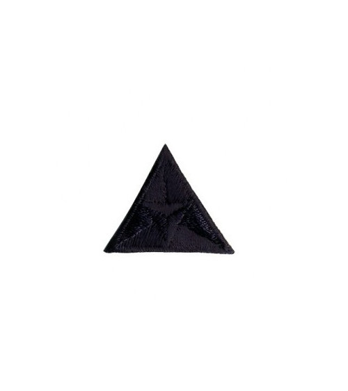 Ecusson thermocollant mouche triangle brodé gris foncé 2x2cm