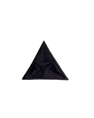 Dark gray embroidered triangle fly iron-on patch 2x2cm