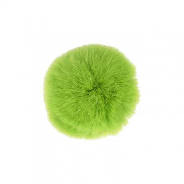 Pompon fourrure lapin 7cm vert