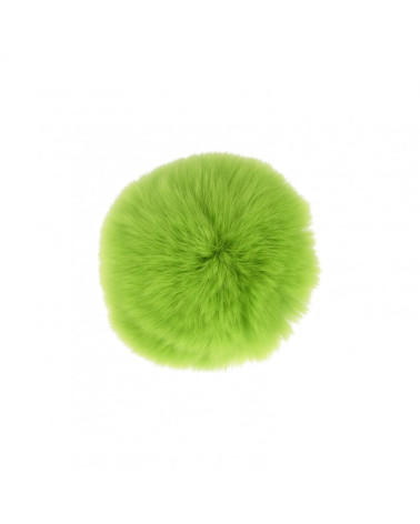 Pompon fourrure lapin 7cm vert