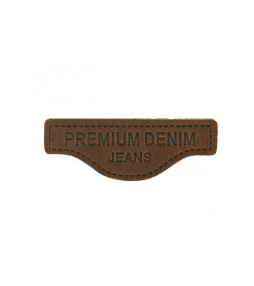 Genuine leather sewing patch G107 5.7x2.1cm