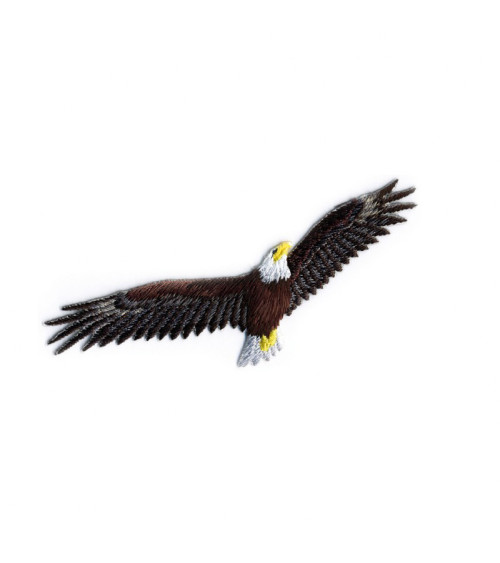 Ecusson thermocollant aigle qui vole 11x6cm