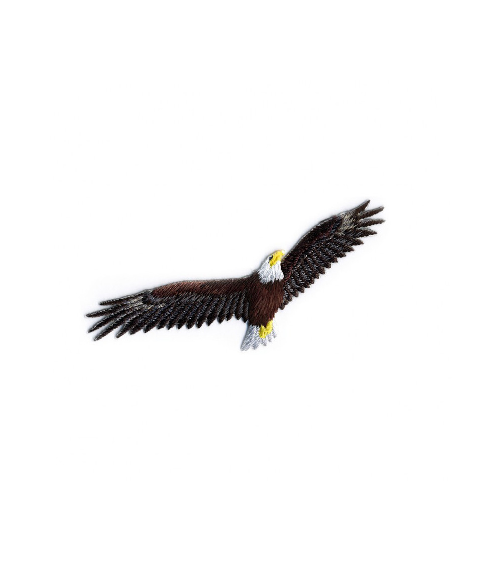 Ecusson thermocollant aigle qui vole 11x6cm