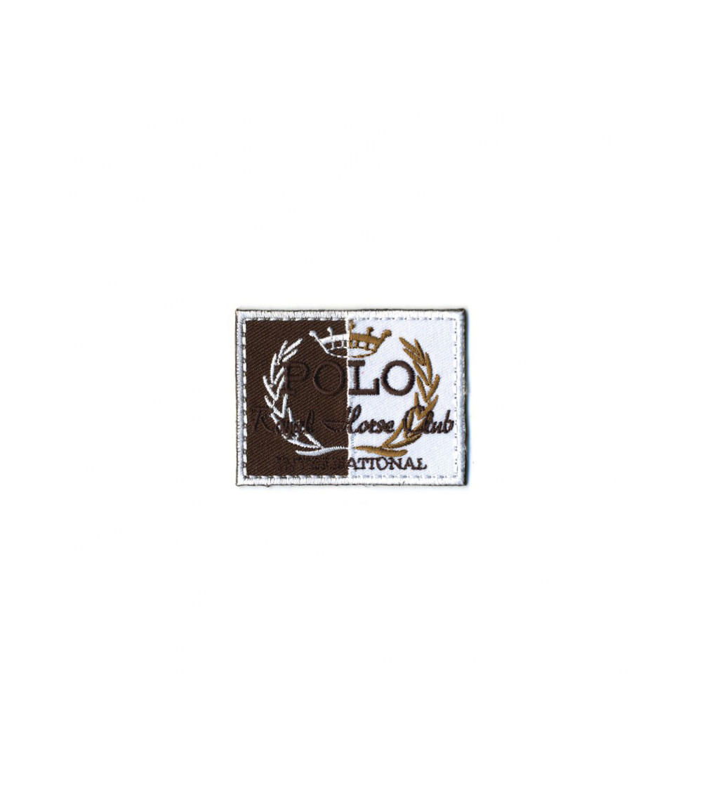 Toppa termoadesiva Polo Royal Horse Club bianca 6,5x5 cm