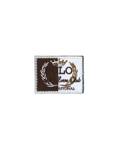 Toppa termoadesiva Polo Royal Horse Club bianca 6,5x5 cm