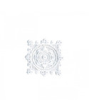 Ecusson thermocollant fleur carrée dentelle blanc 3x3cm
