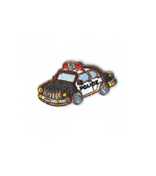 Ecusson thermocollant voiture de police 5x3cm