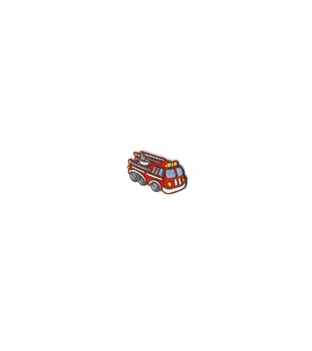 Ecusson thermocollant camion de pompier 5x3cm Ecusson thermocollant camion de pompier 5x3cm