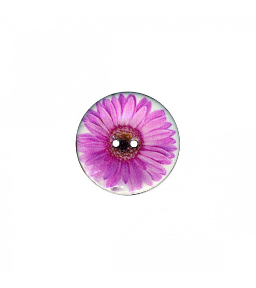 Bouton coco décoré marguerite 23cm