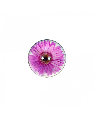 Bouton coco décoré marguerite 23cm
