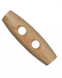 Bouton buchette en bois 2 trous naturel 4cm