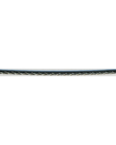 19-m-Spule. Geflochtene Kordel in Kunstlederoptik, 3 mm