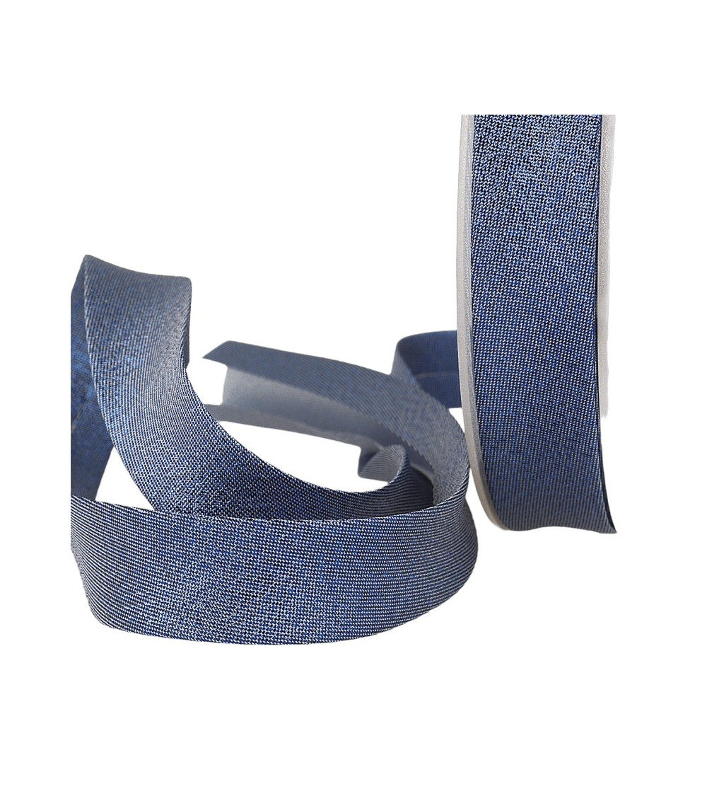25m spool Navy blue metallic bias binding 20mm