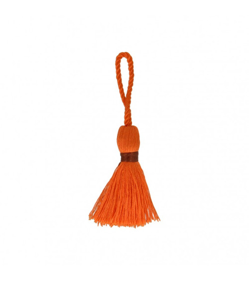 Lot de 3 pompons orange/rouille 88cm