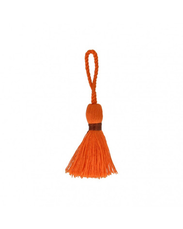 Lot de 3 pompons orange/rouille 88cm