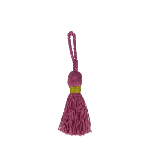 Set of 3 plum/green pom poms 88cm
