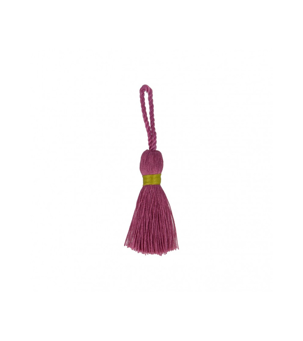Set of 3 plum/green pom poms 88cm