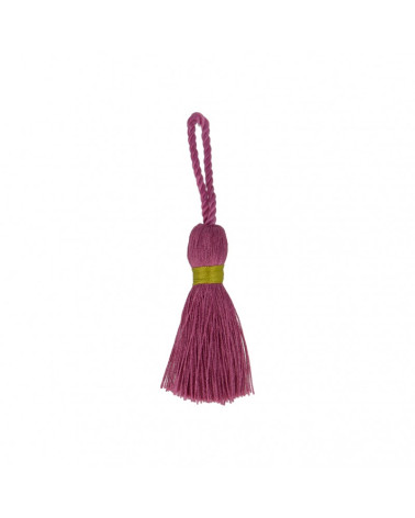Set of 3 plum/green pom poms 88cm