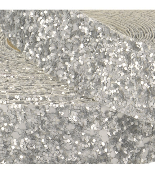 Glitter braid Film 20m matt silver
