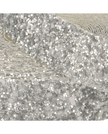 Treccia glitterata Film 20m argento opaco