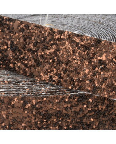 Treccia glitterata Pellicola 20m marrone