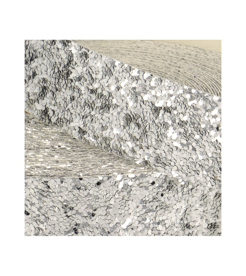Glitzerzopffolie 20m silber glänzend
