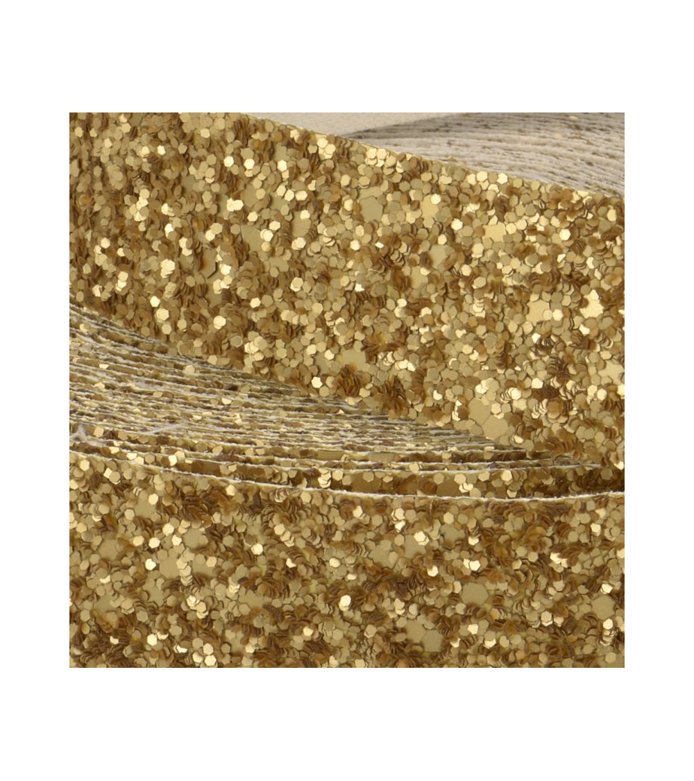 Glitter braid Film 20m shiny gold