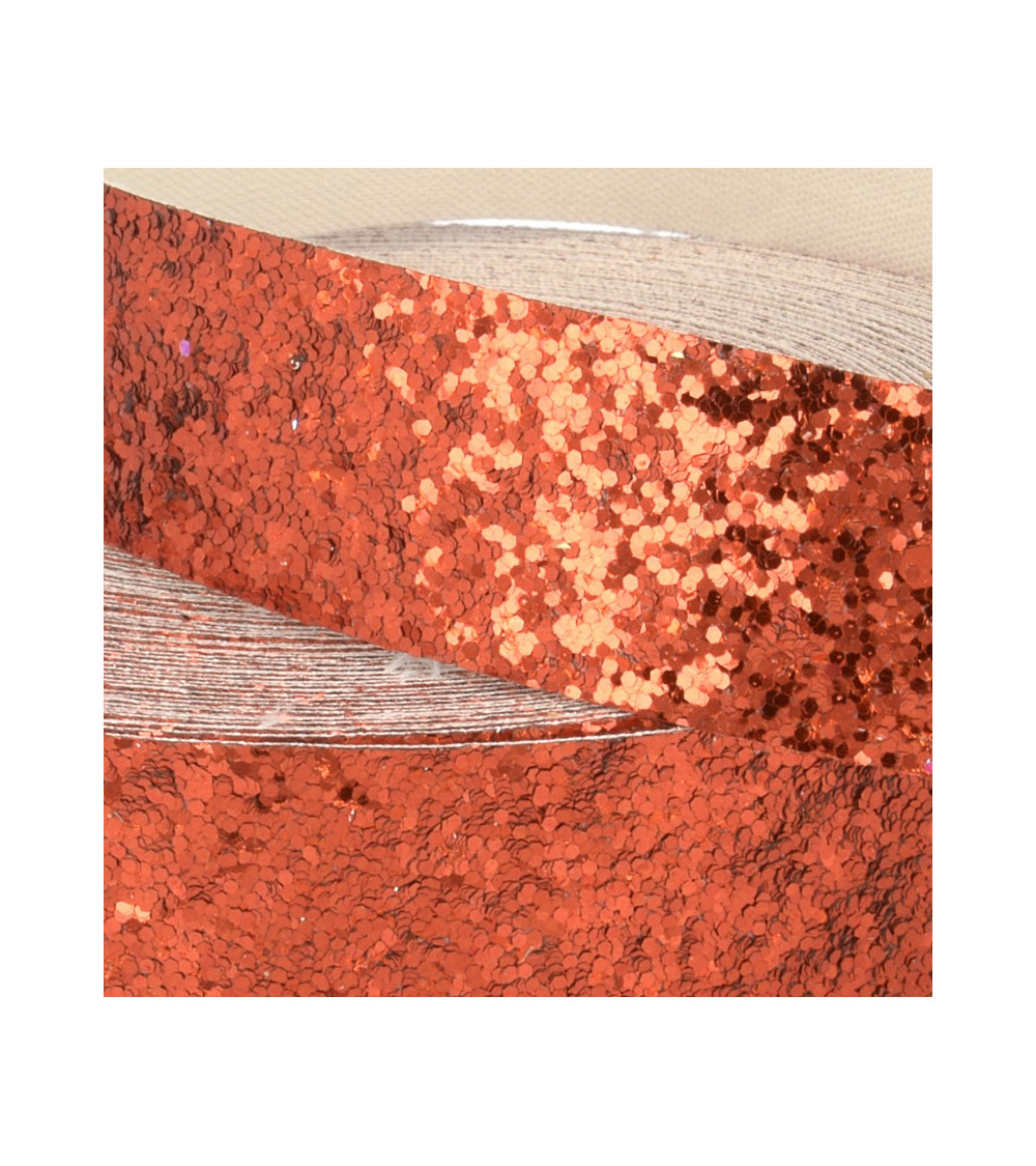 Glitzerzopffolie 20m glänzend rot
