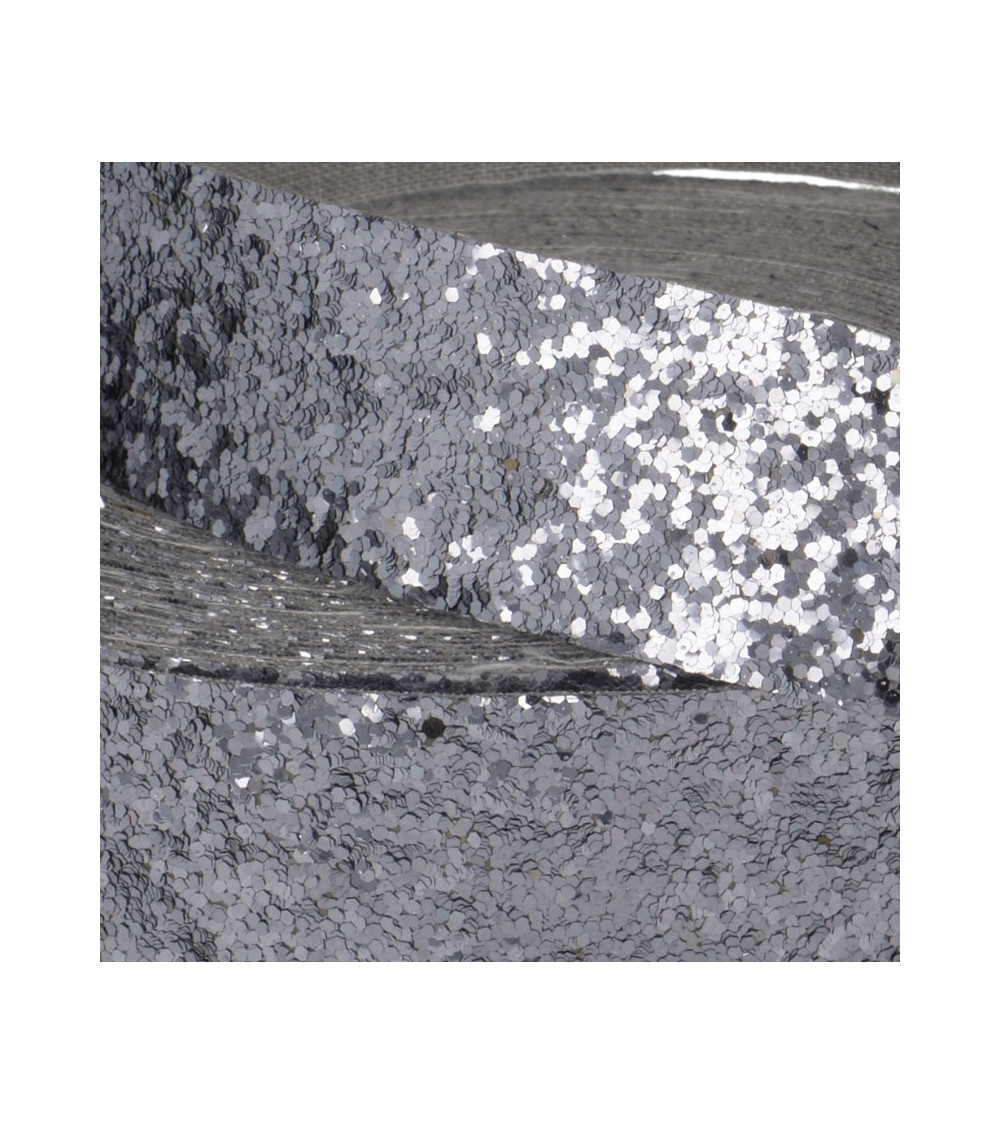 Glitter braid Film 20m shiny gray