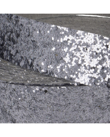 Treccia glitterata Film 20m grigio lucido