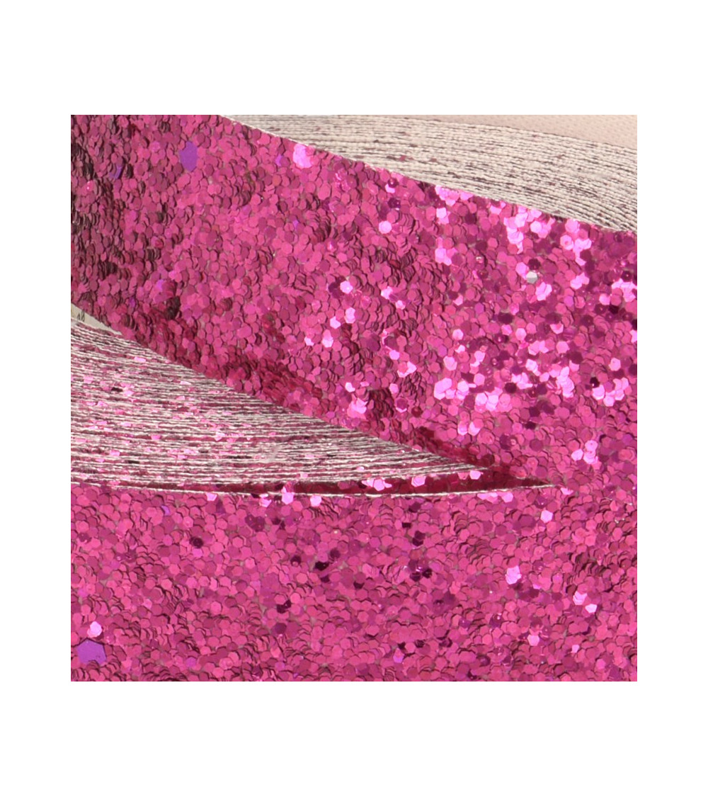 Galon glitter Film 20m fuschia brillant