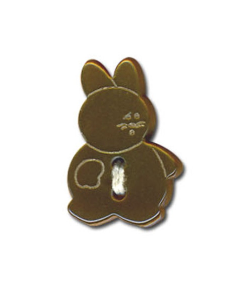 Bouton en forme de Lapin couleur Noisette