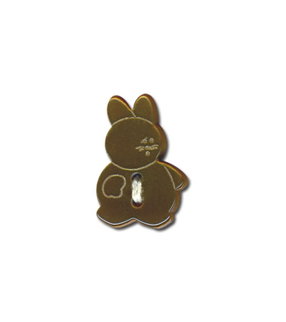 Bouton en forme de Lapin couleur Noisette