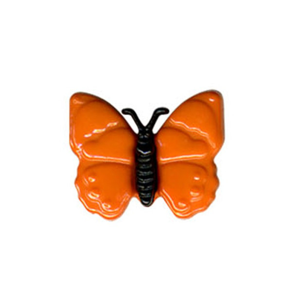 Bouton en forme de Papillon couleur Orange