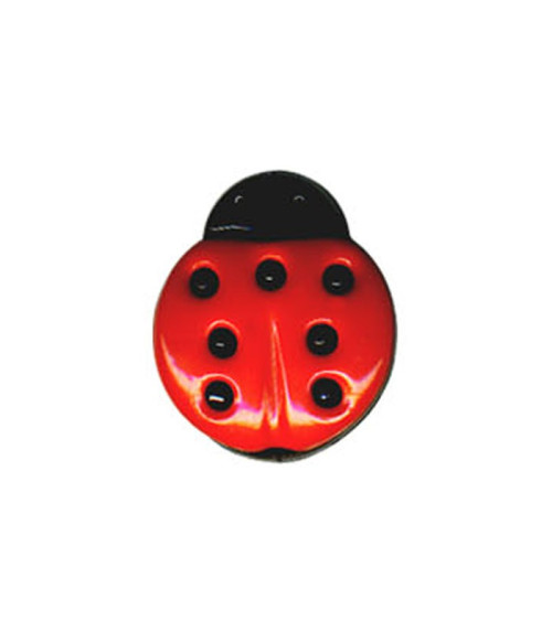 Bouton en forme de Coccinelle couleur Rouge