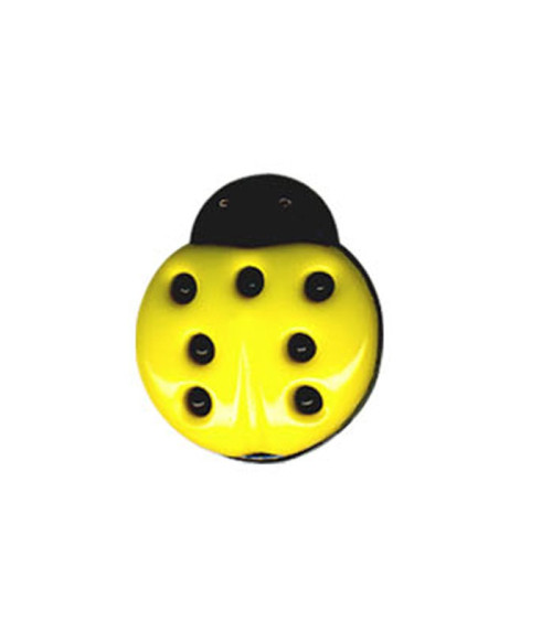 Yellow Ladybug shaped button