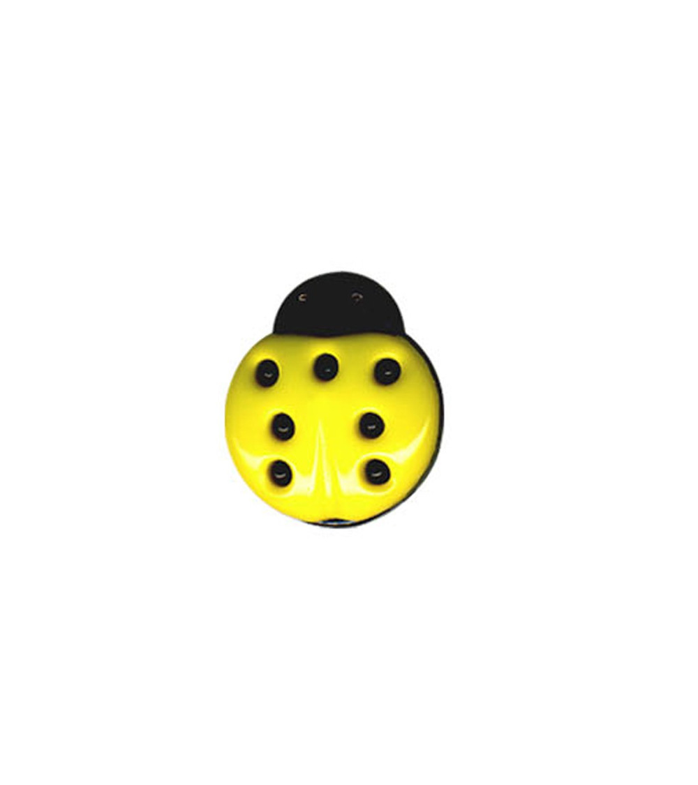 Yellow Ladybug shaped button
