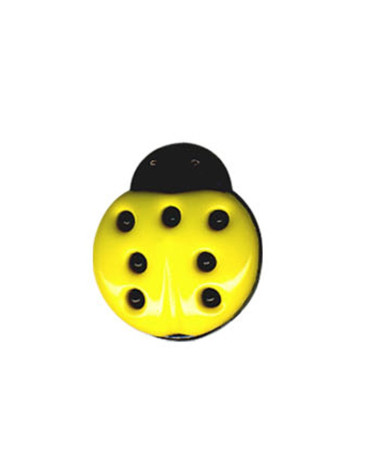Yellow Ladybug shaped button