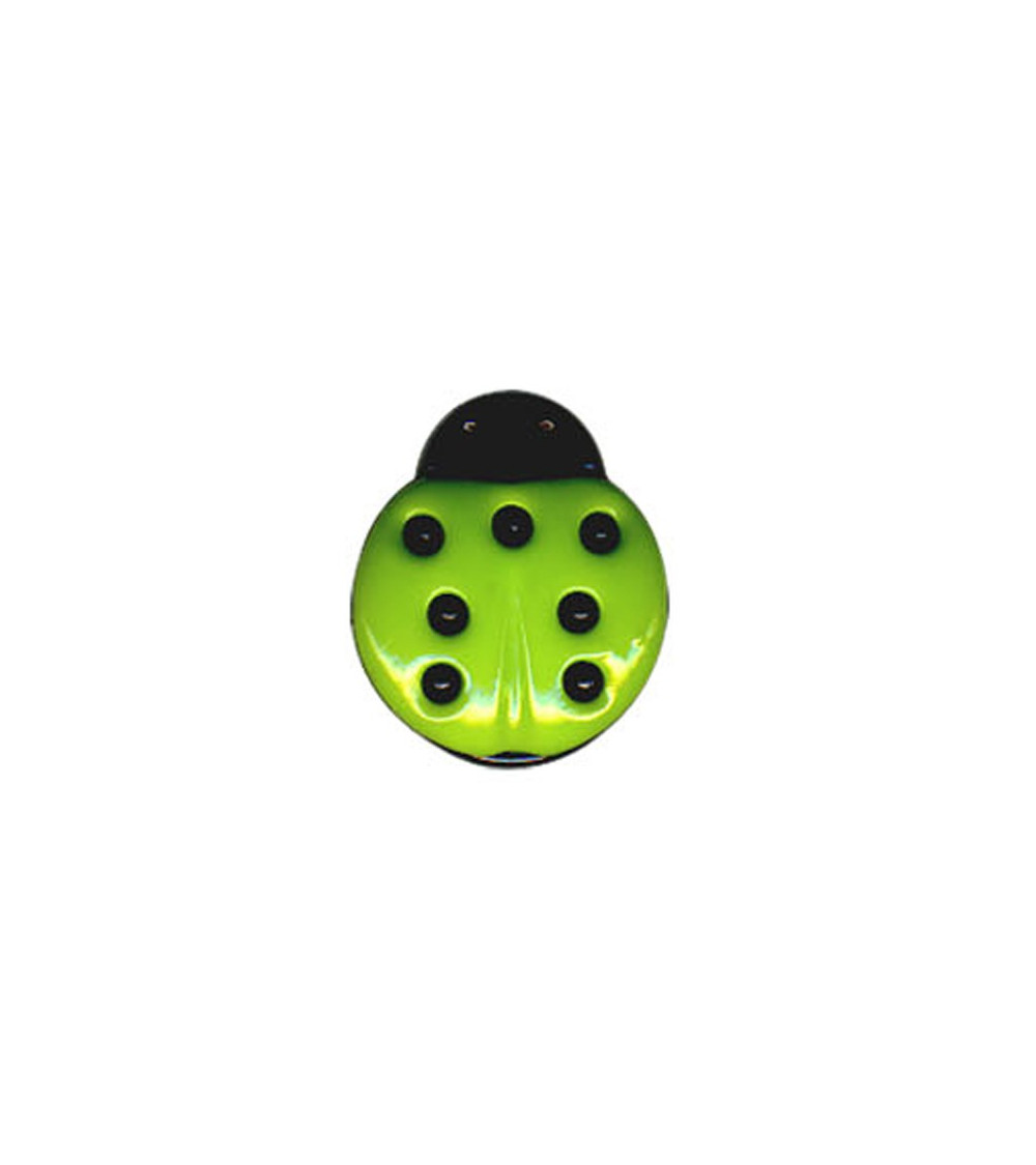 Bouton en forme de Coccinelle couleur Vert 