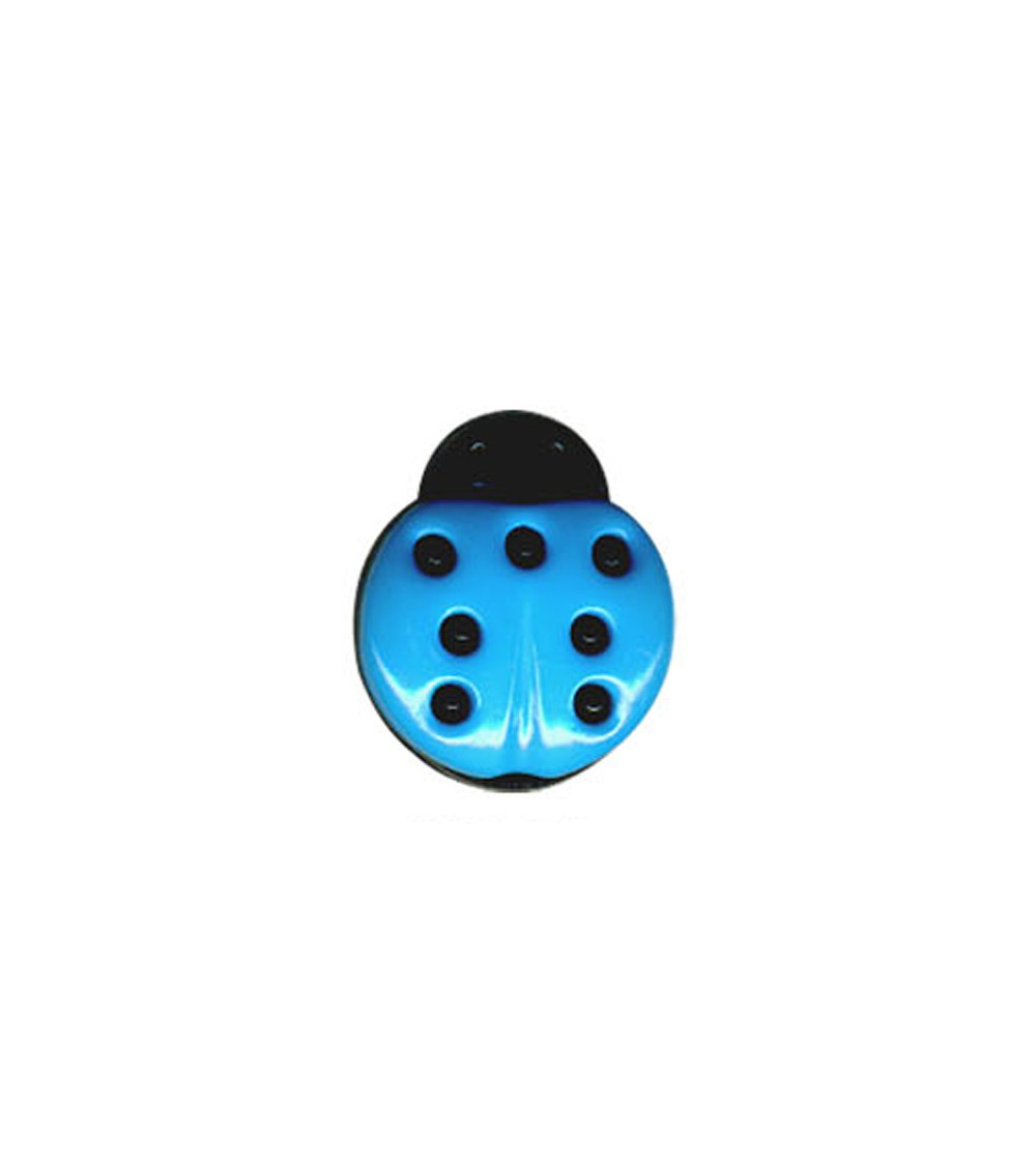 Blue Ladybug Shaped Button