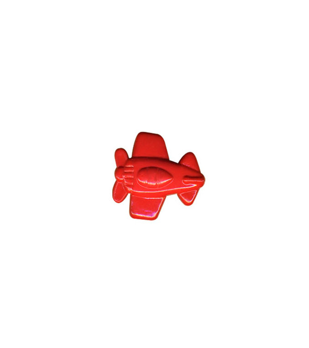 Bouton en forme d'Avion couleur Rouge Bouton en forme d'Avion couleur Rouge