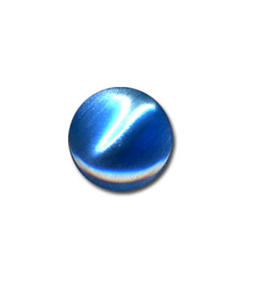 Blauer Knopf in Bonbonform