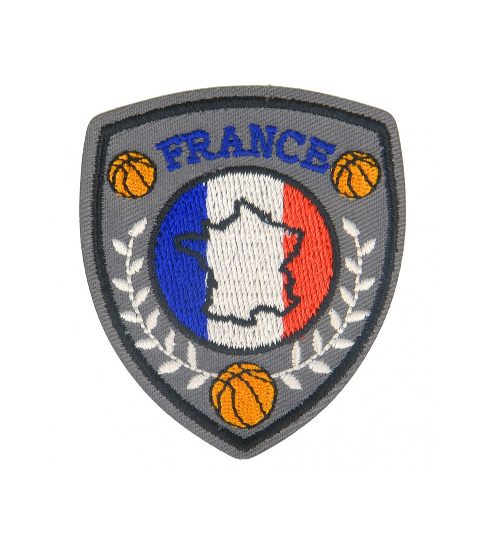 Ecusson thermocollant blason France baskeball 4 cm x 5 cm