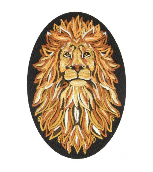 Lion iron-on patch 9 cm x 6 cm