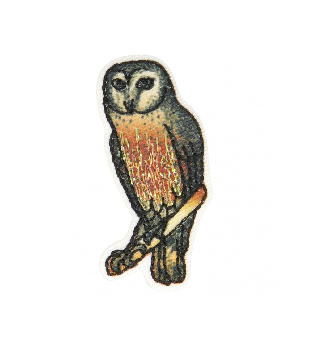 Ecusson thermocollant chouette hibou 3 cm x 2 cm